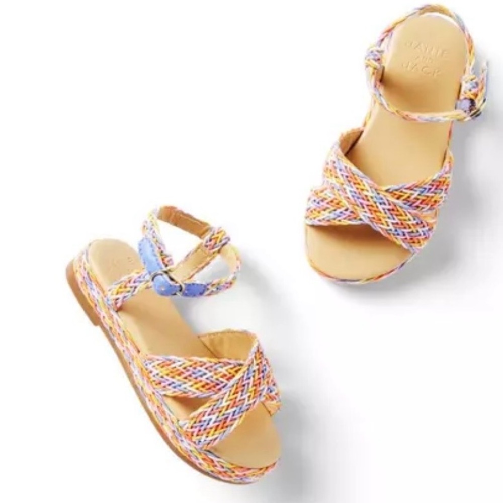 Janie & jack braided espadrille sandal. Toddler Girl size 9.